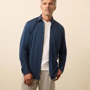 Faherty Men's Navy Shirt Jacket